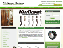 Tablet Screenshot of mcgregorhardware.com